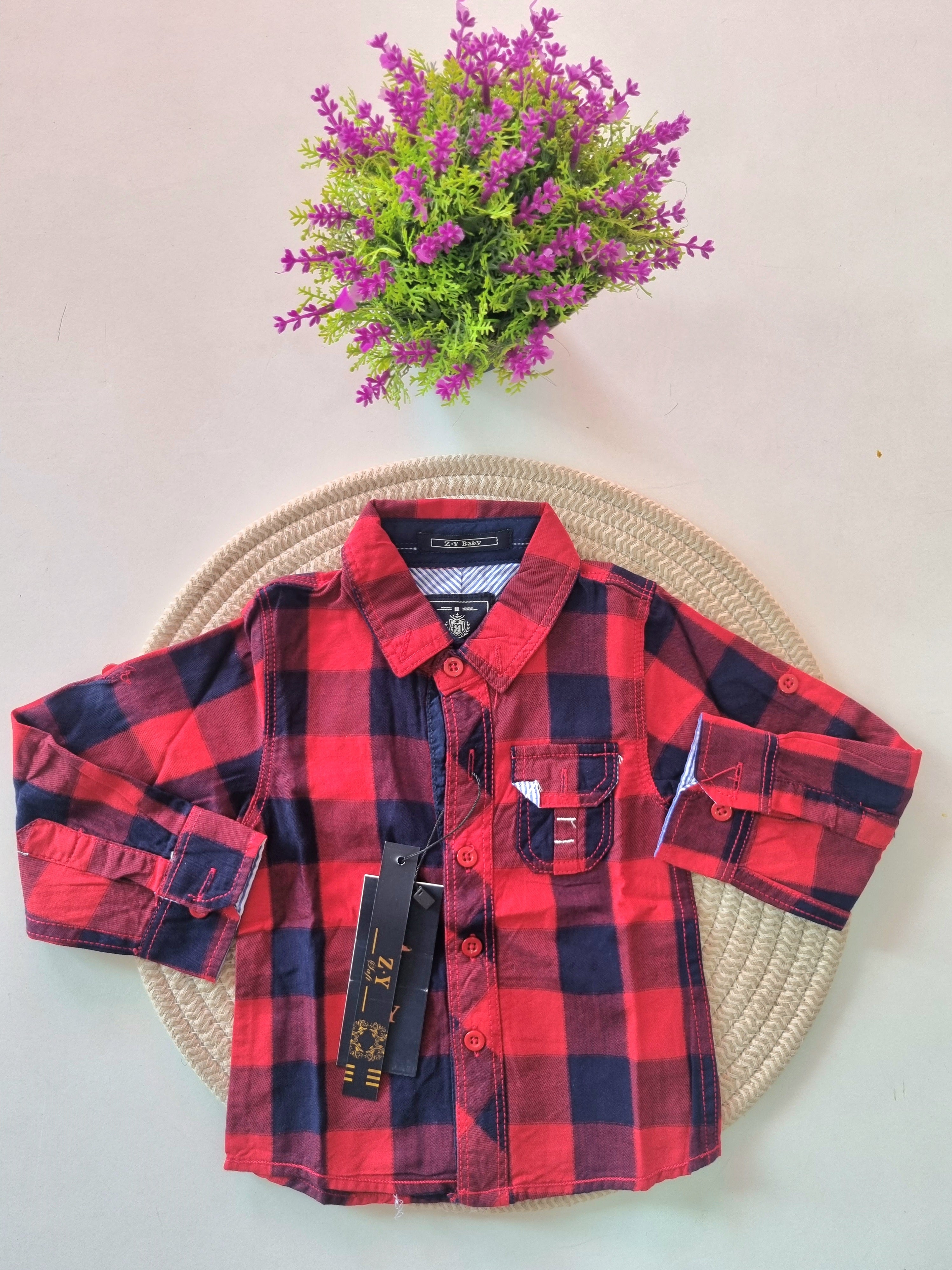 Chemise à carreaux en flanelle