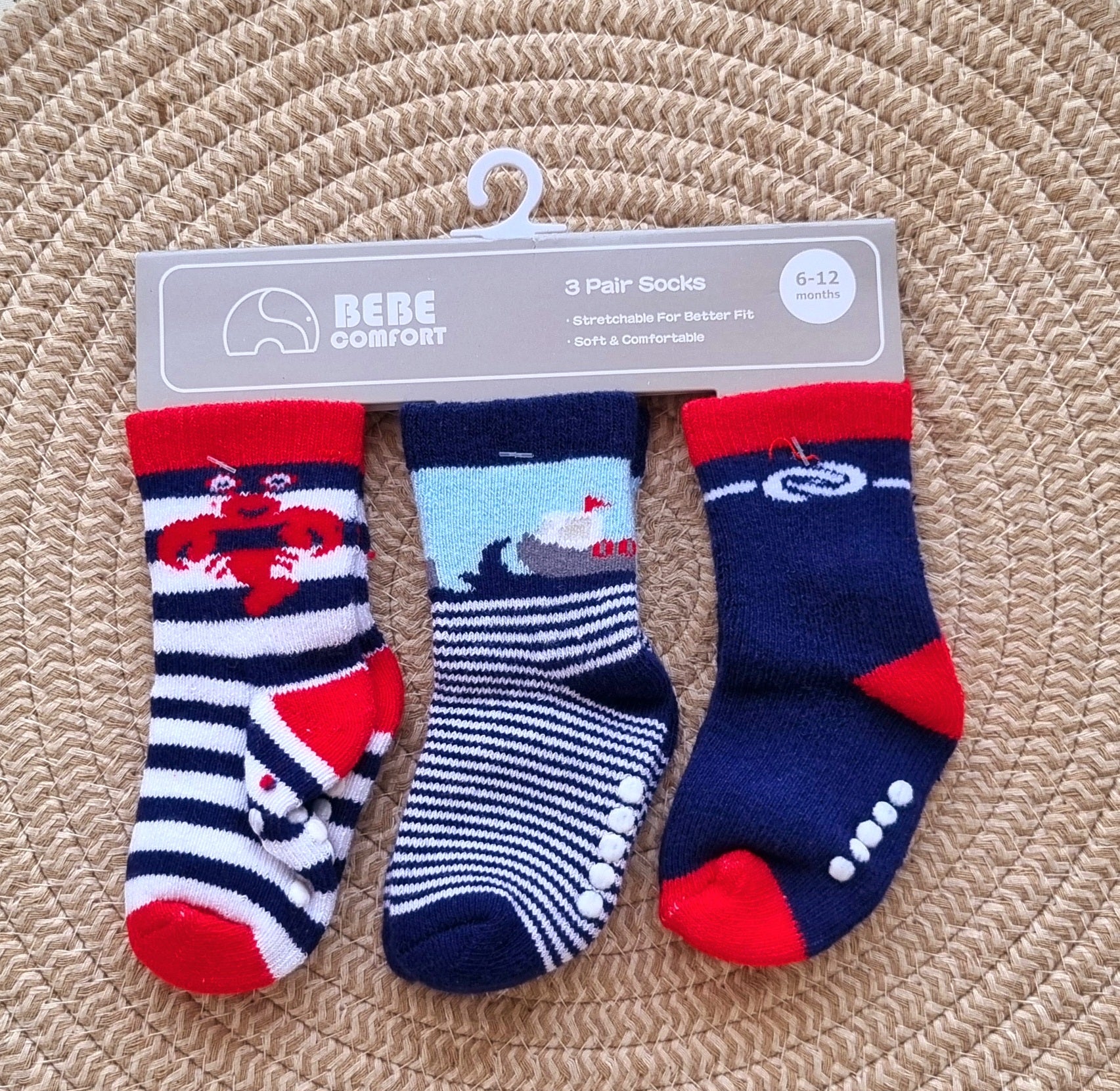 Lot de 3 paires chaussettes bebe comfort