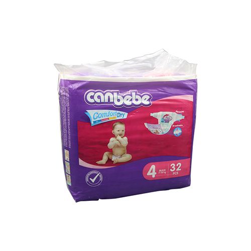 Canbebe Couches Eco Maxi - Taille 4 (7 à 18kg) - 32 Pièces