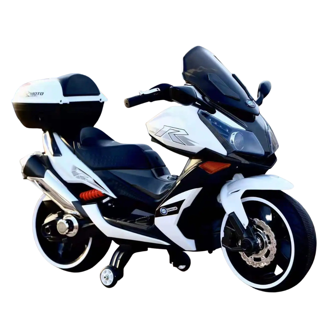 Scooter électrique T-MAX Blanc 12V - Roues lumineuses – youpybaby