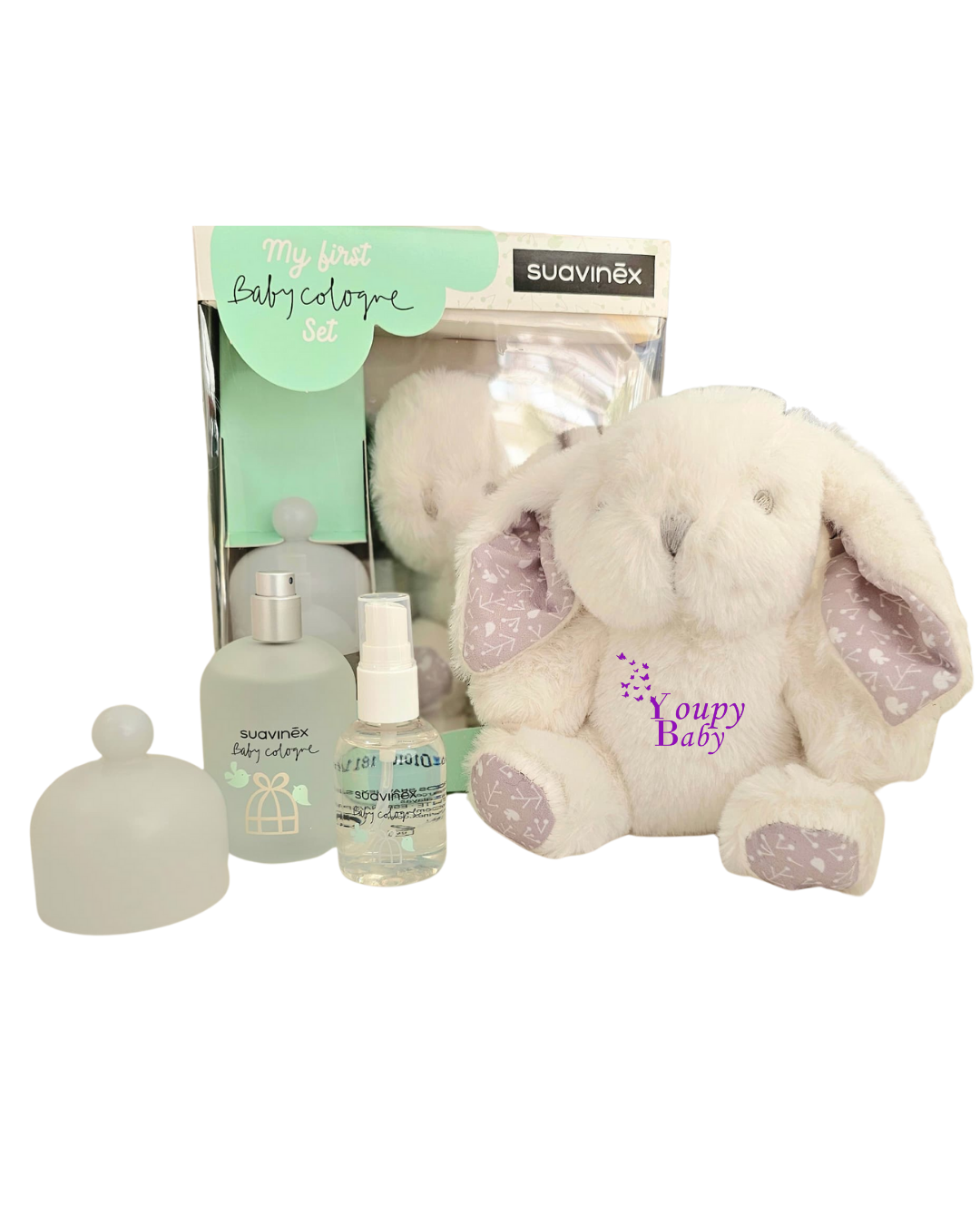 Coffret Eau de Cologne bébé Suavinex 100 ml + 50 ml + Ours