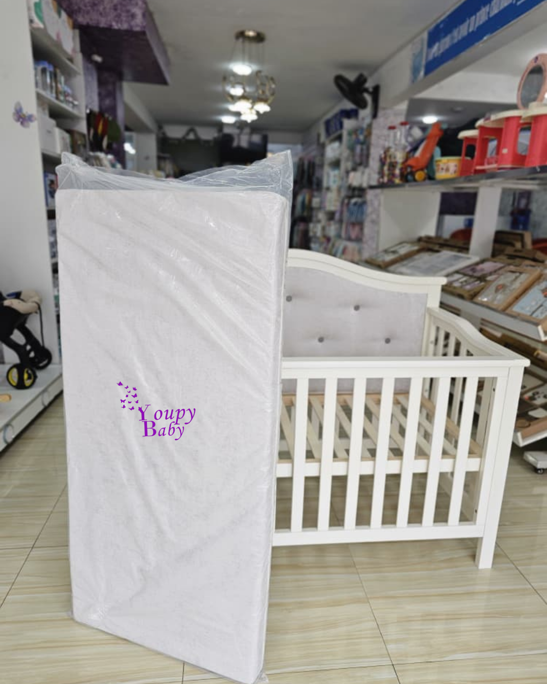 Lit bébé en bois massif+Matelas