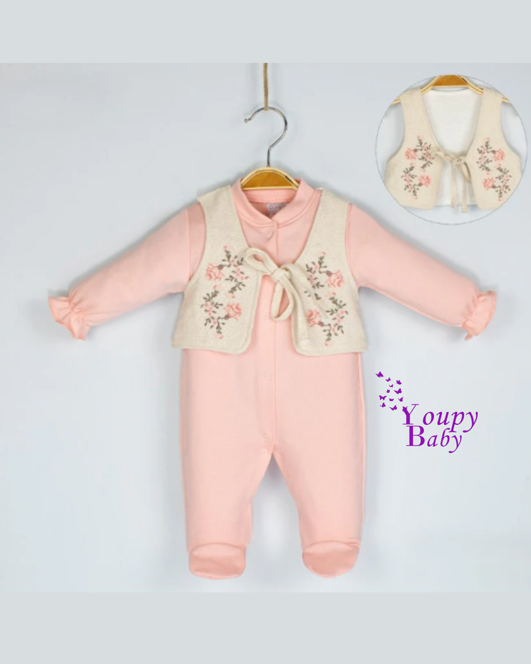 Grenouillère + gilet assorti