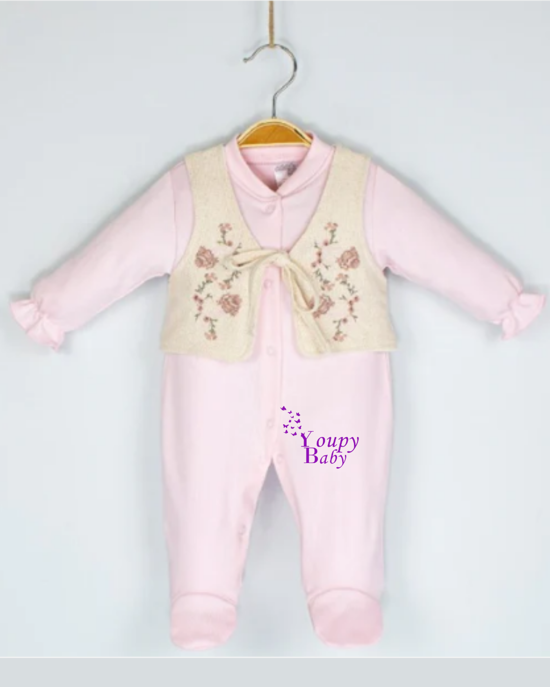 Grenouillère + gilet assorti