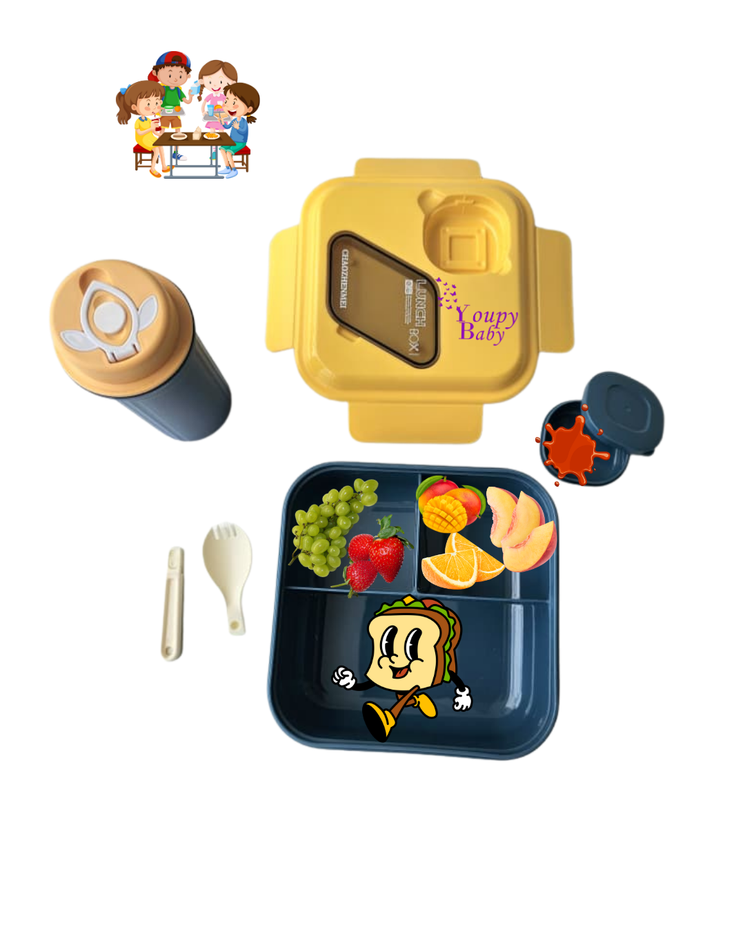 ENSEMBLE LUNCH BOX AVEC GOURDE