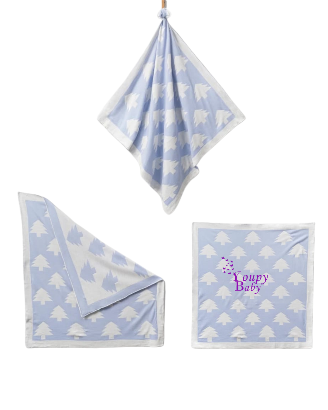 Couverture tricotée bébé