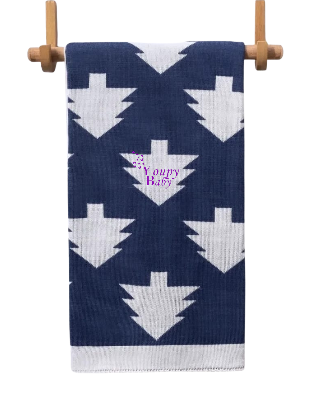 Couverture tricotée bébé