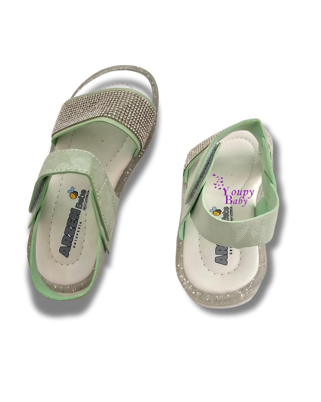 Sandales orthopédiques pailletées