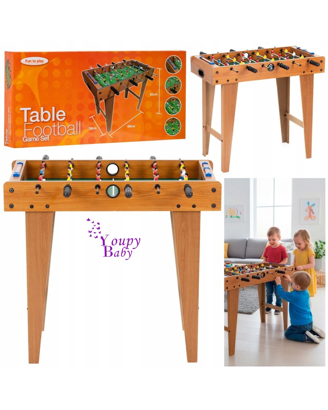 Jeu de football pour enfants, jeu de football de table 69 x 35 cm