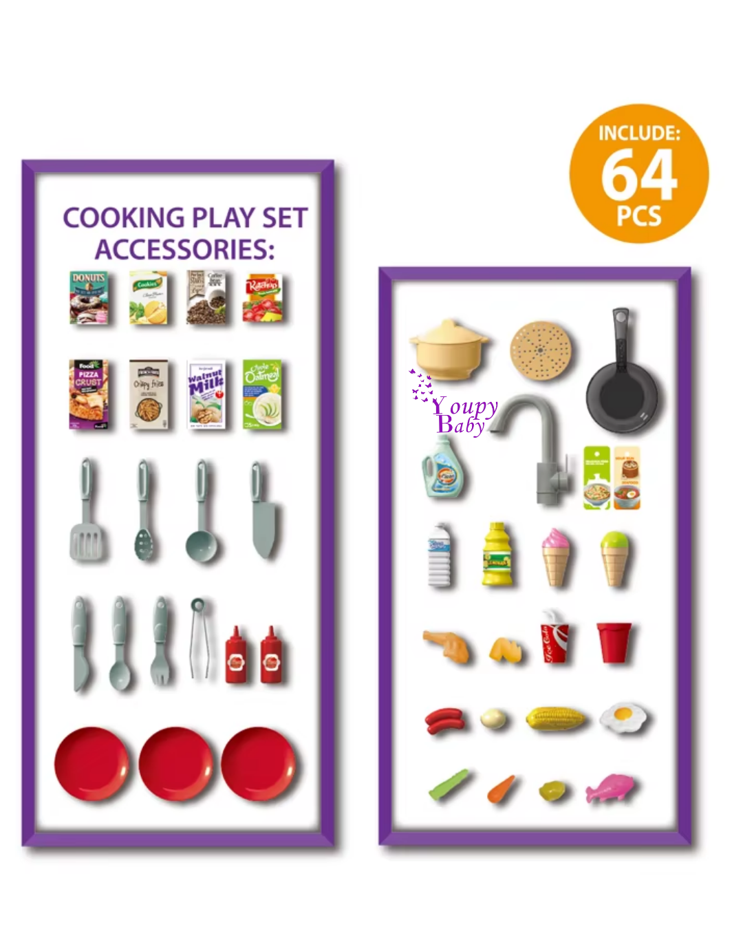 Cuisine miniature Modern Kitchen 64pcs