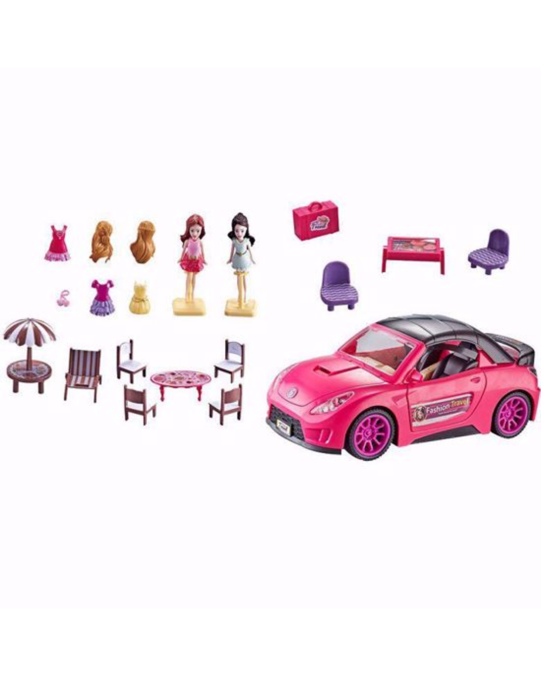 Poupée et voiture de course musicale