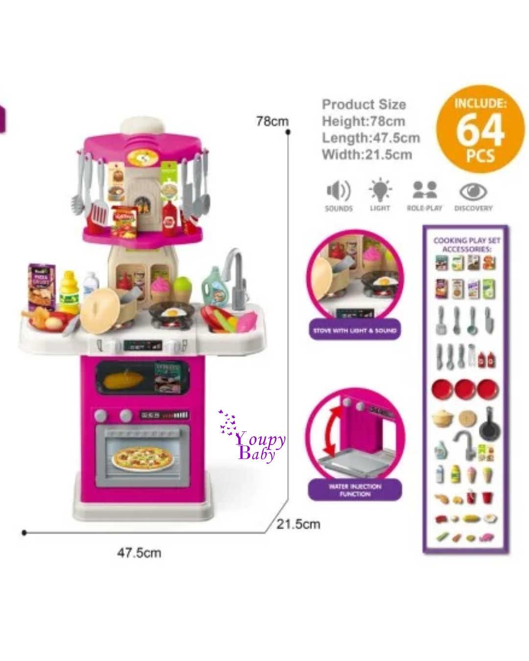 Cuisine miniature Modern Kitchen 64pcs