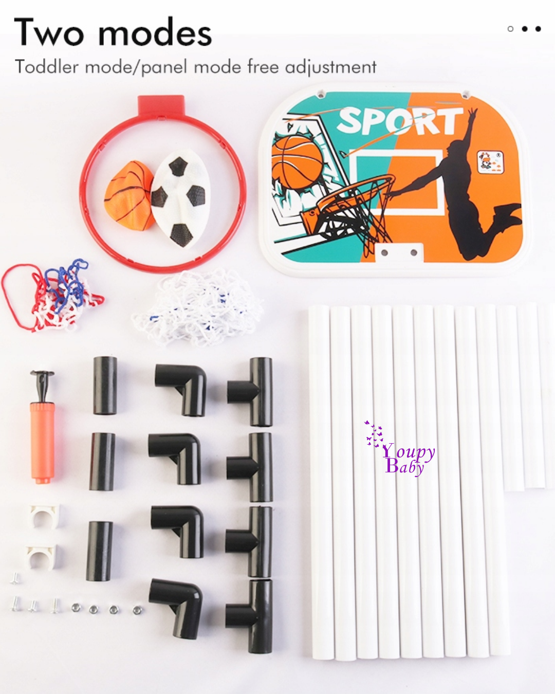 Ensemble de jouets Football, Basketball