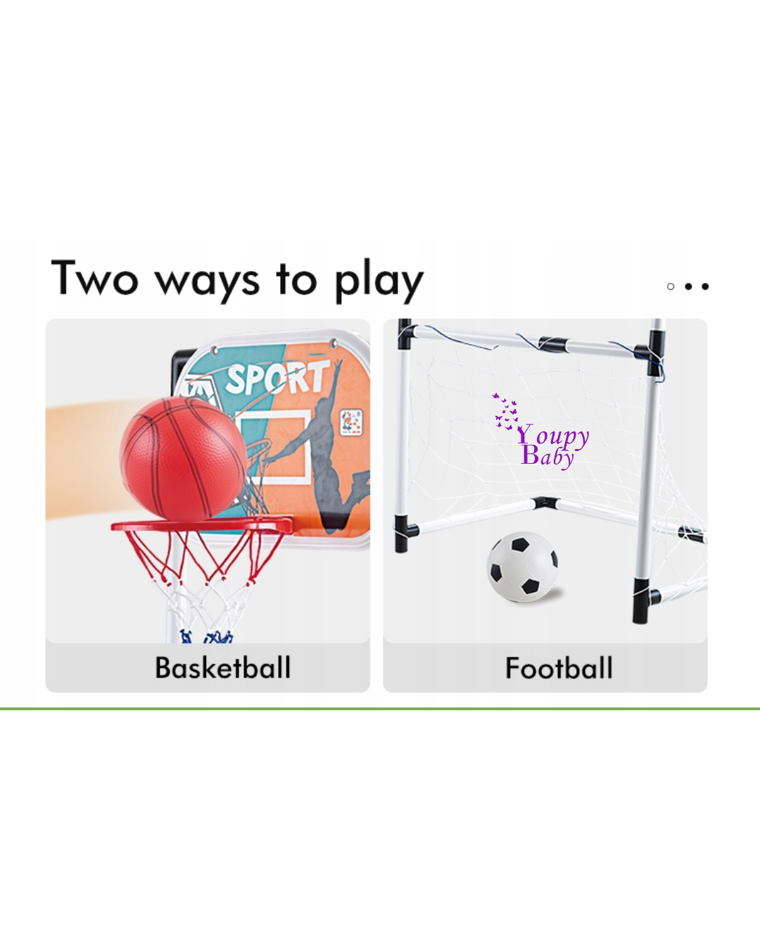 Ensemble de jouets Football, Basketball