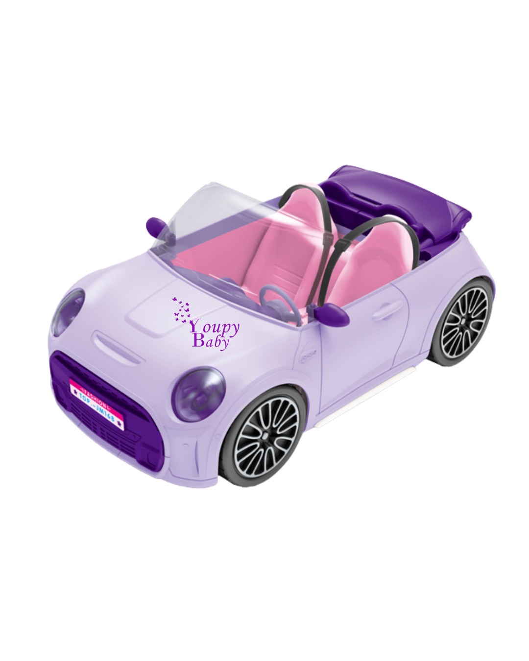 Voiture décapotable violette à friction