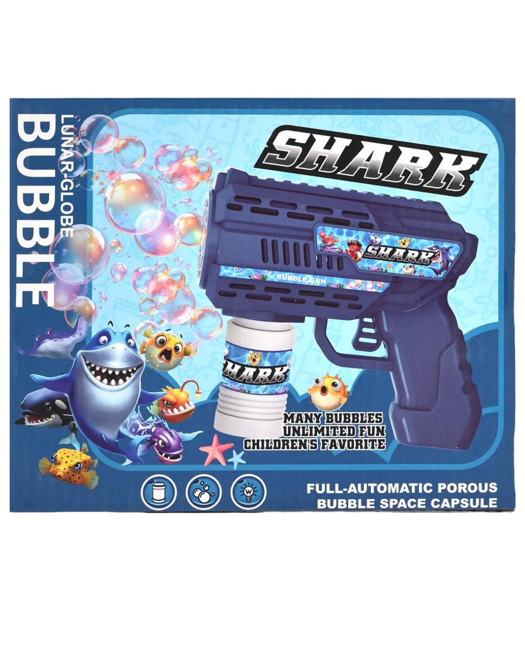 Pistolet à bulles électrique pour enfants 3+