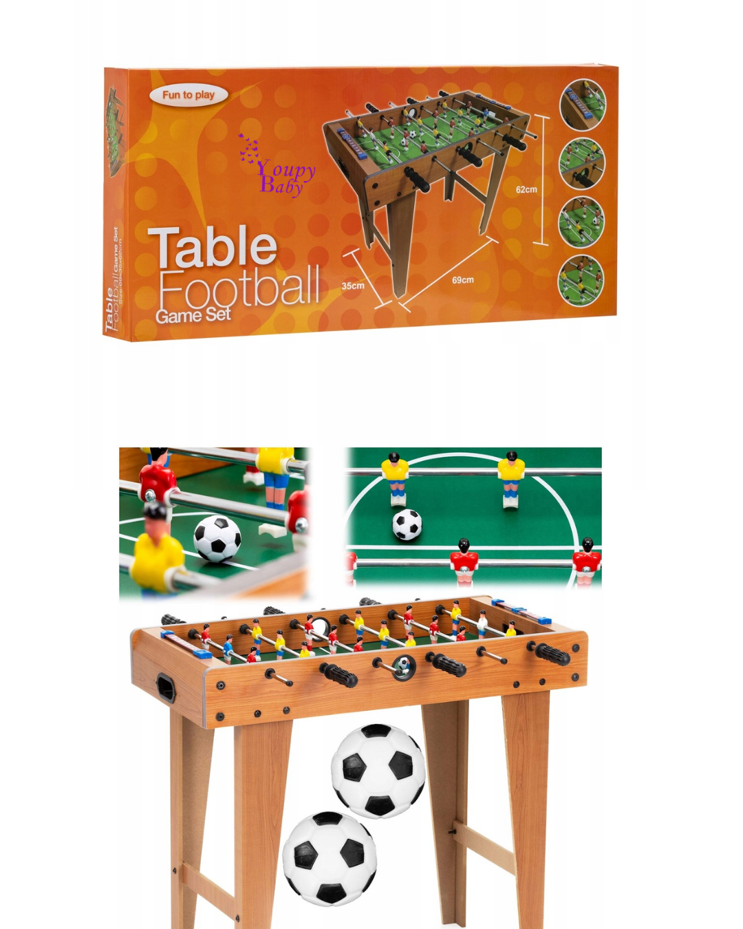 Jeu de football pour enfants, jeu de football de table 69 x 35 cm