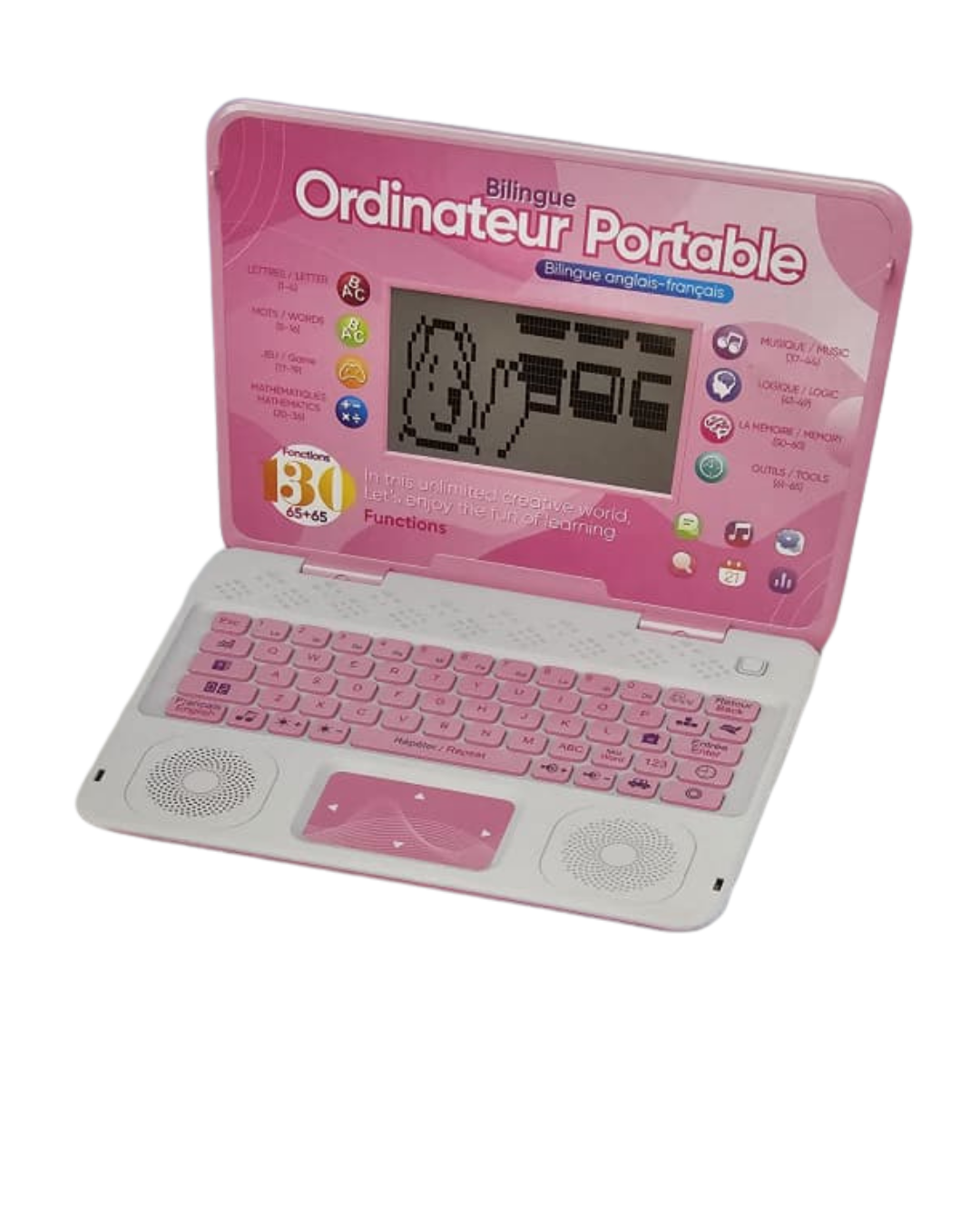 Ordinateur portable avec souris bilingue pour enfants anglais et Français 5+