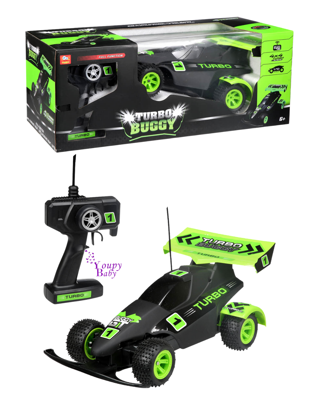 Voiture télécommandée Toon Toys 1:10 Turbo Buggy6+