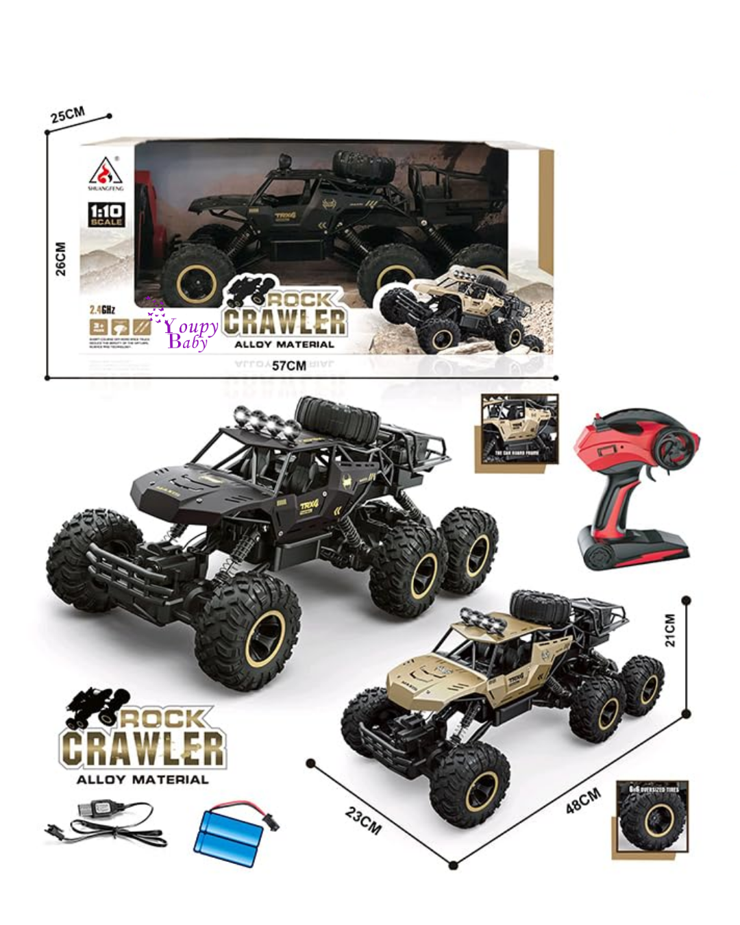 Voiture télécommandée tout-terrain géante 3+