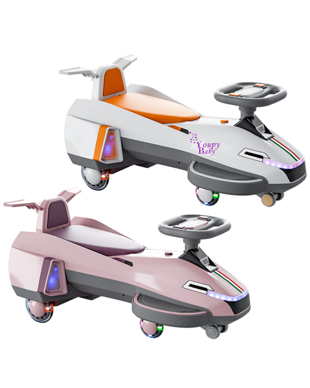 Voiture à pédales coulissante électrique