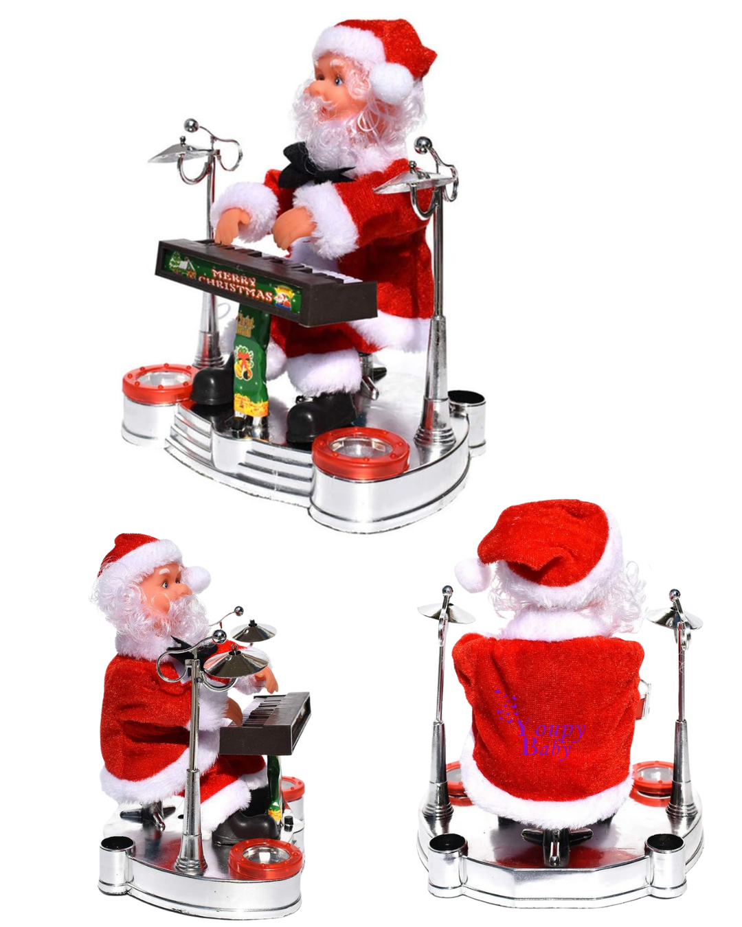 Poupée Père Noël musicale