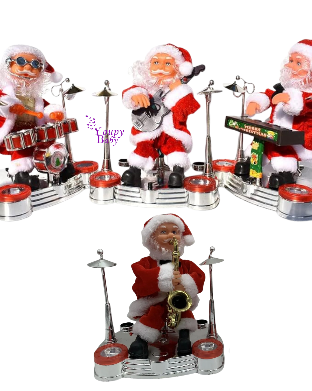 Poupée Père Noël musicale