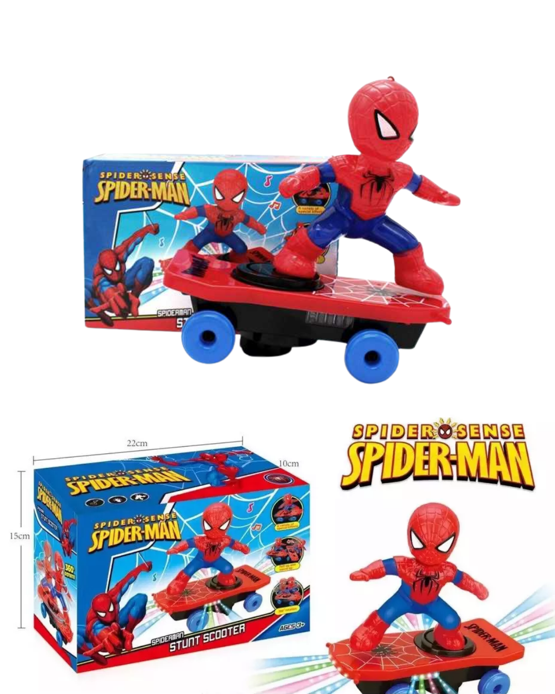 Trottinette acrobatique Spider-Man musique