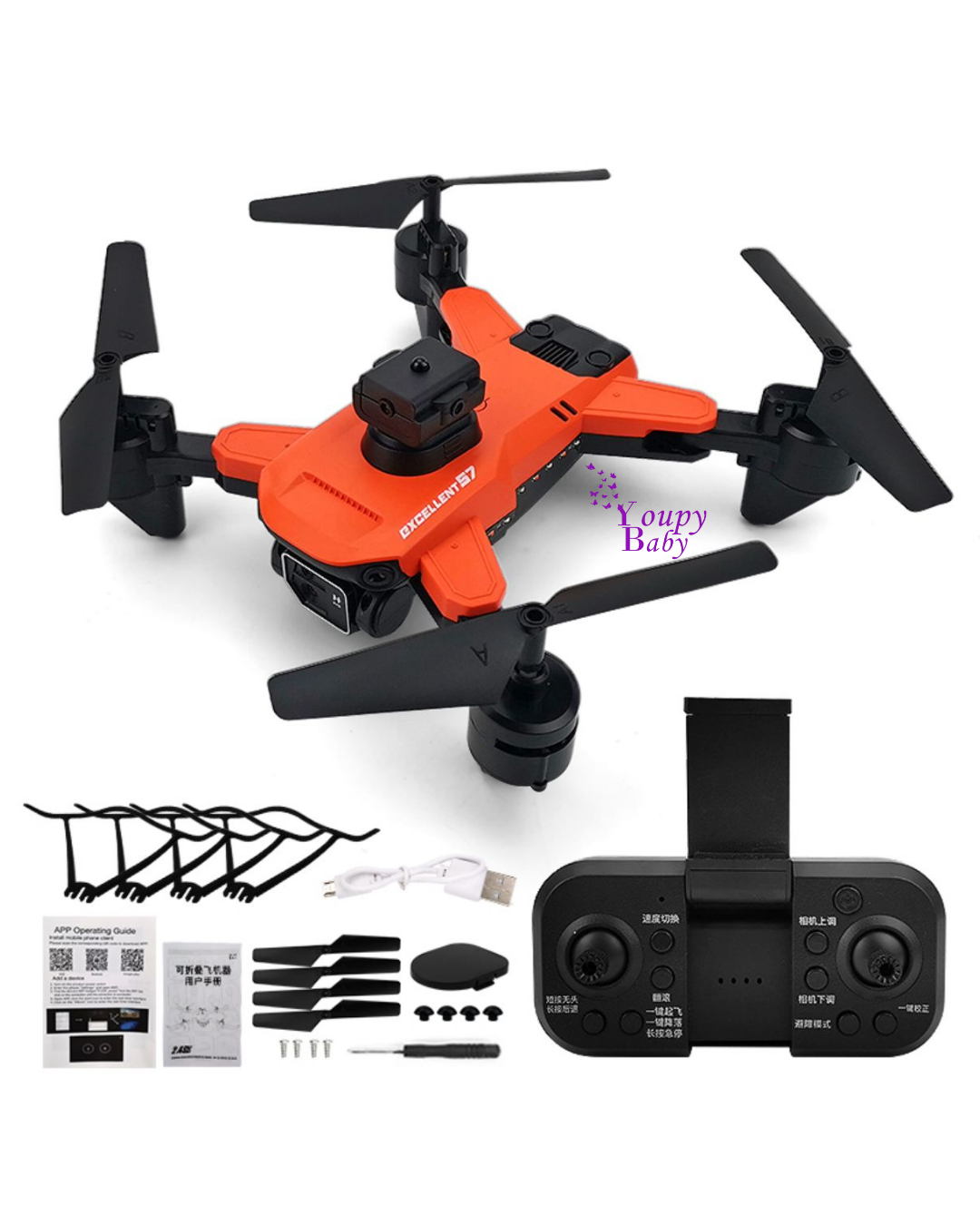 Mini drone pliable pour enfants 14ans+