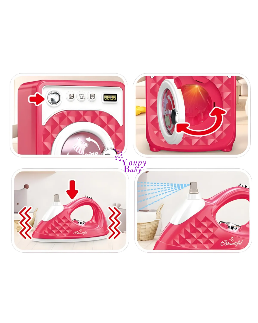 ensemble de jeu de lessive réaliste 3ans+