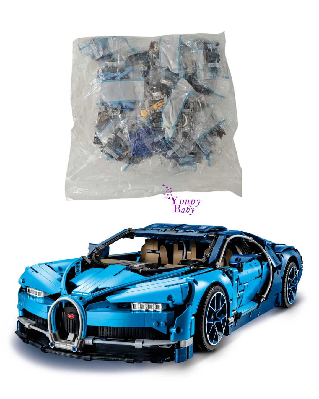 Blocs de construction de voiture de course 1408pcs 6+