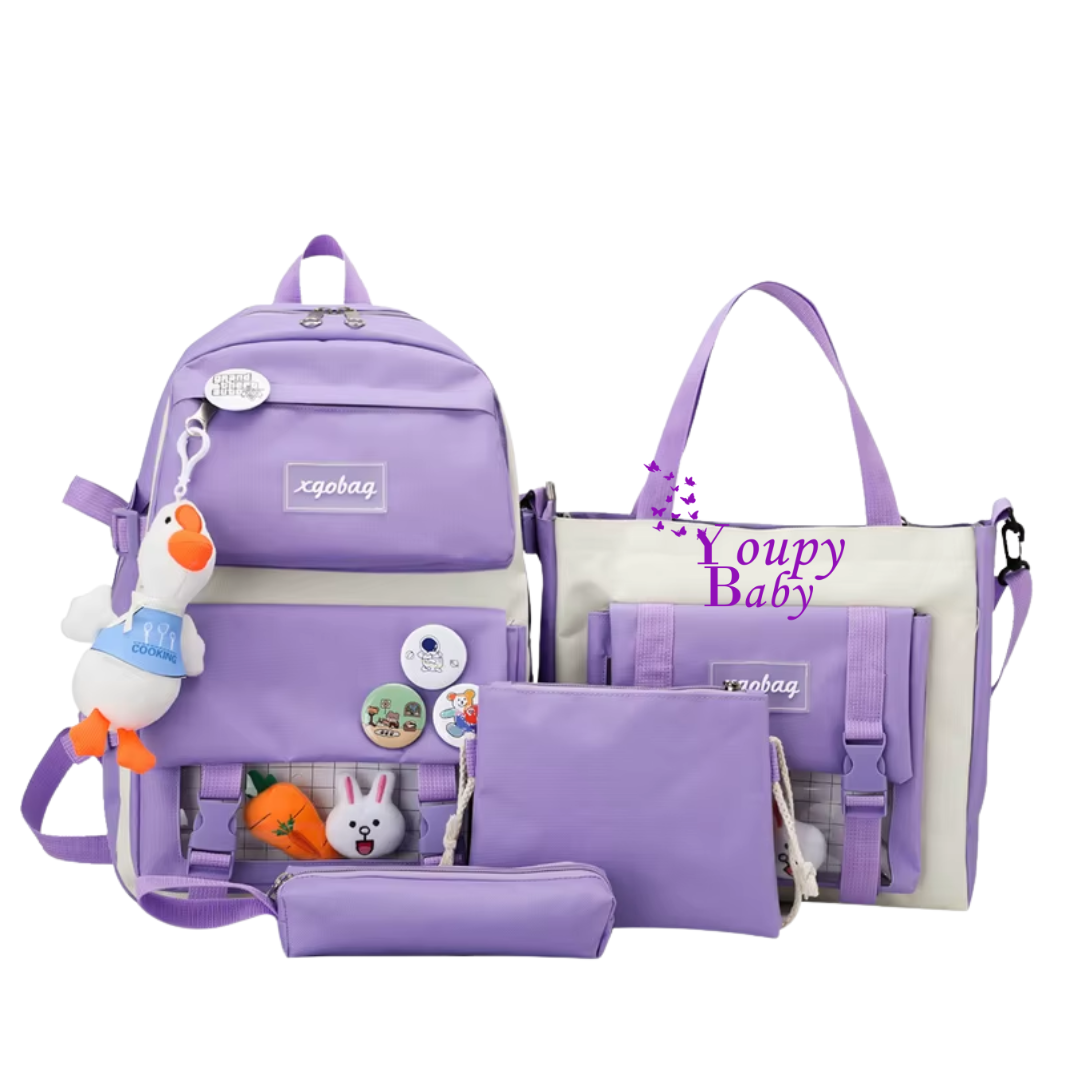 SAC SCOLAIRE FASHION 4PCS