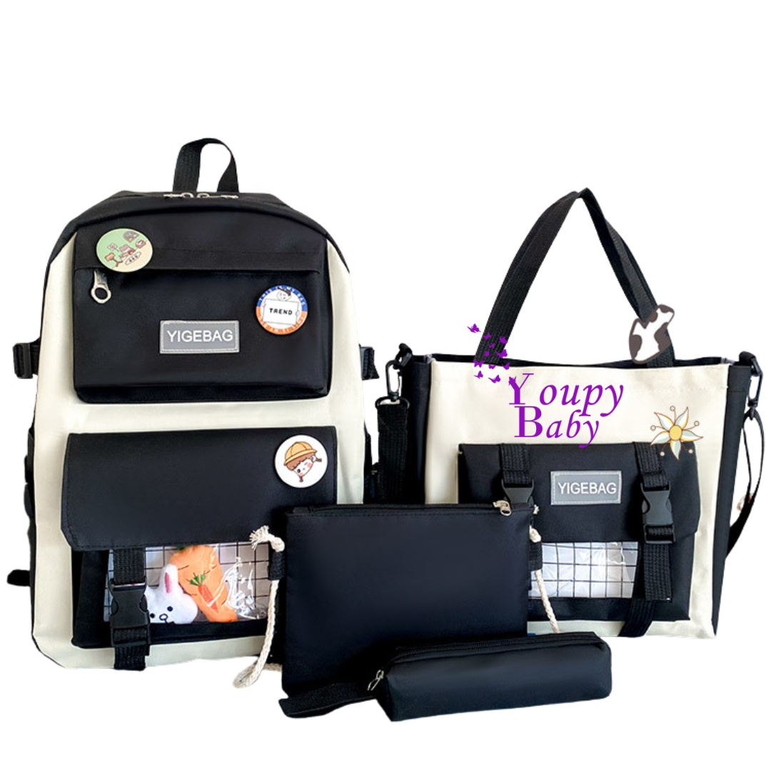 SAC SCOLAIRE FASHION 4PCS