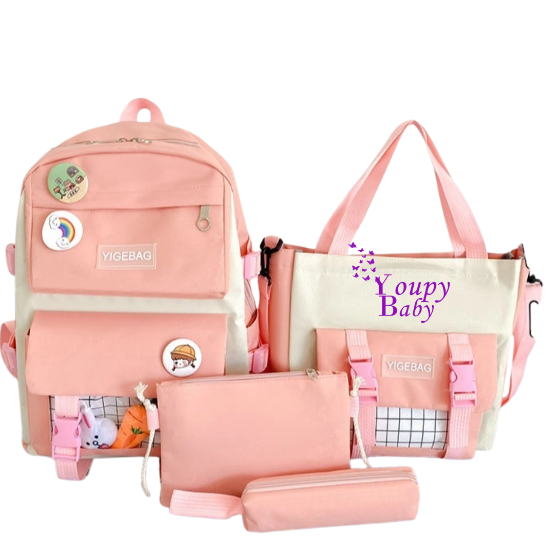 SAC SCOLAIRE FASHION 4PCS