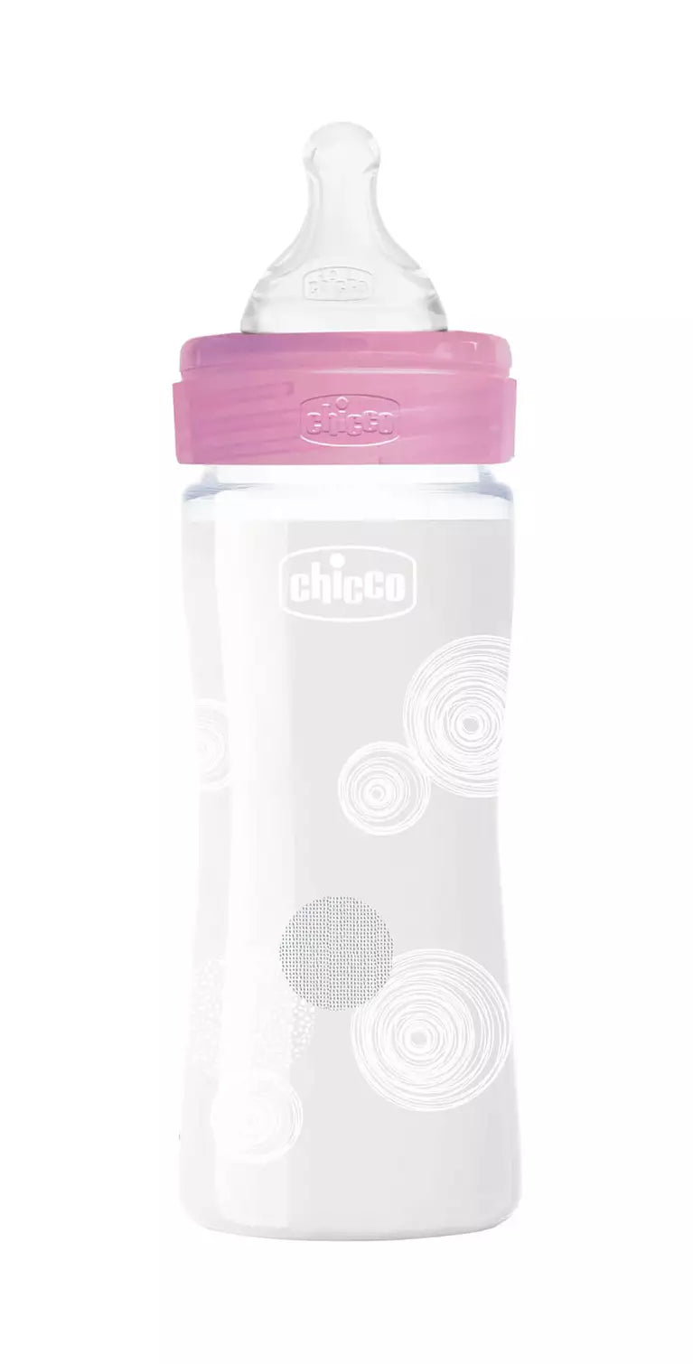 Chicco Well-Being Biberon en verre 240ml 2M+