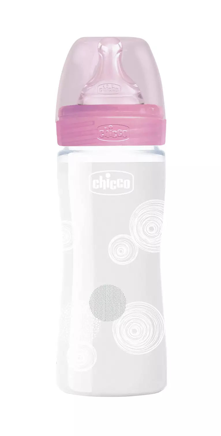 Chicco Well-Being Biberon en verre 240ml 2M+