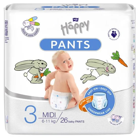 Bella baby Happy Pants taille 3 Midi 6-11 kg 26 pièces