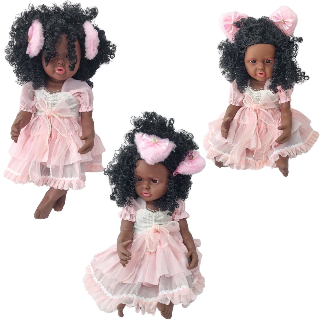 Poupée africaine cheveux frisé