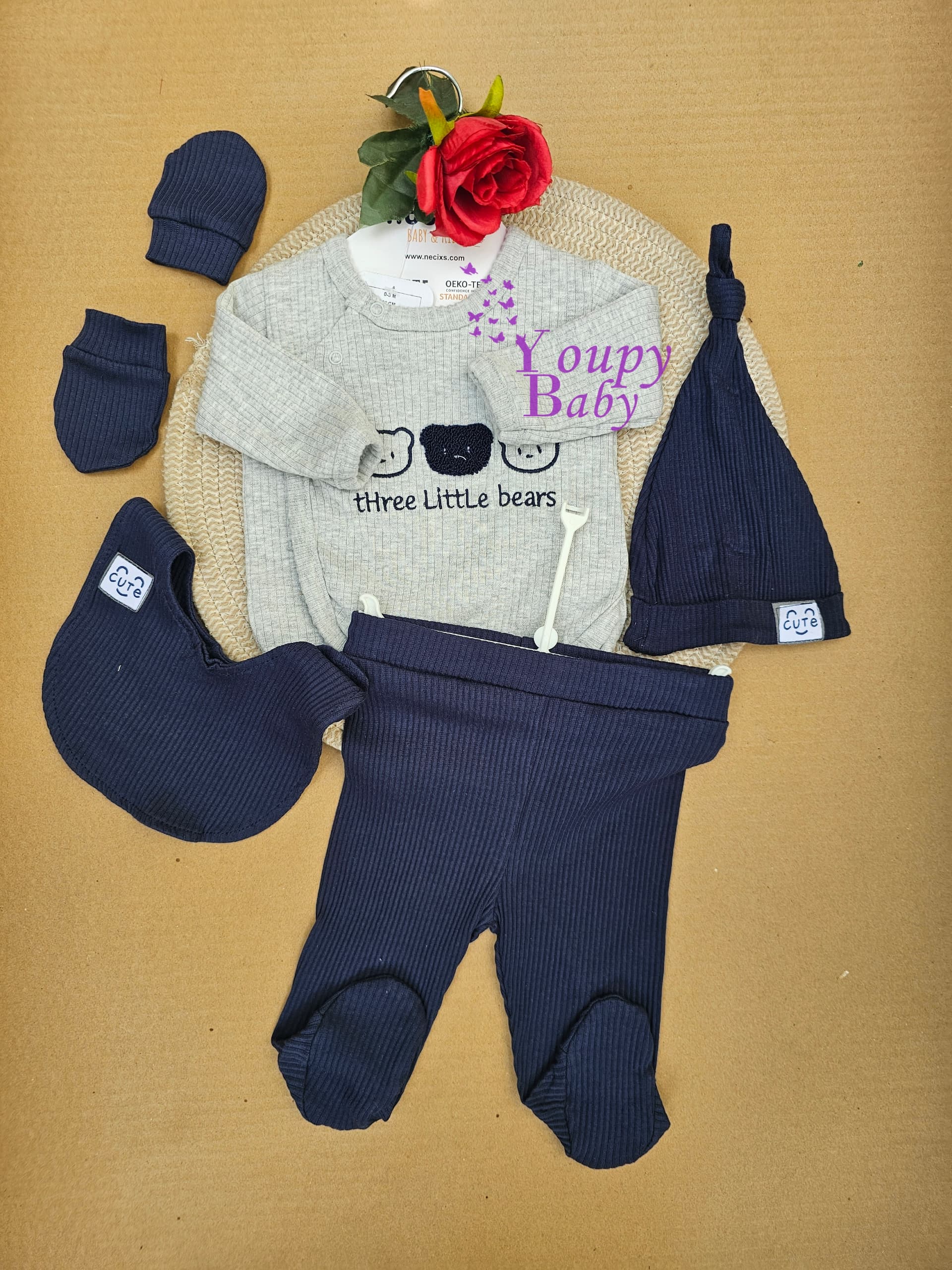 Ensemble naissance 5 pièces Garçon