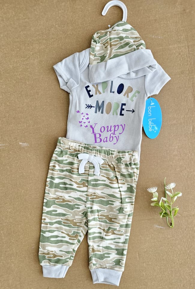 Ensemble 3 pièces avec bonnets