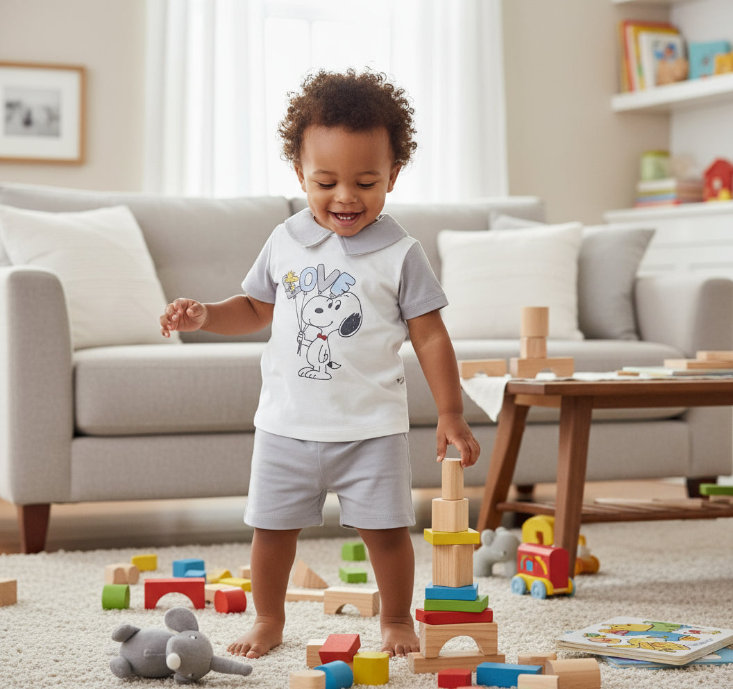 Ensemble bébé garçon – “Love & Snoopy”