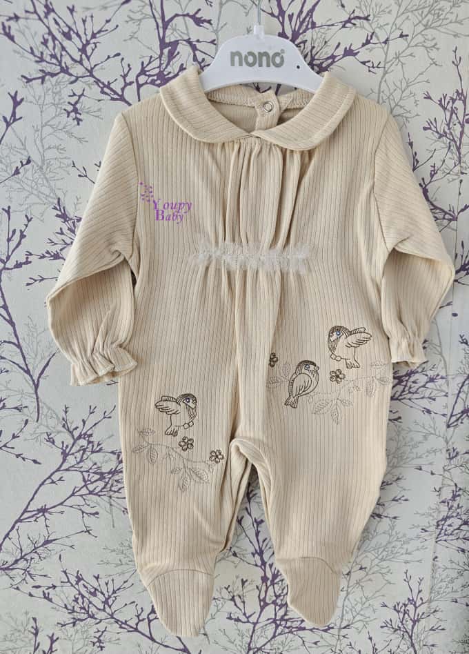 grenouillère à motifs d’oiseaux