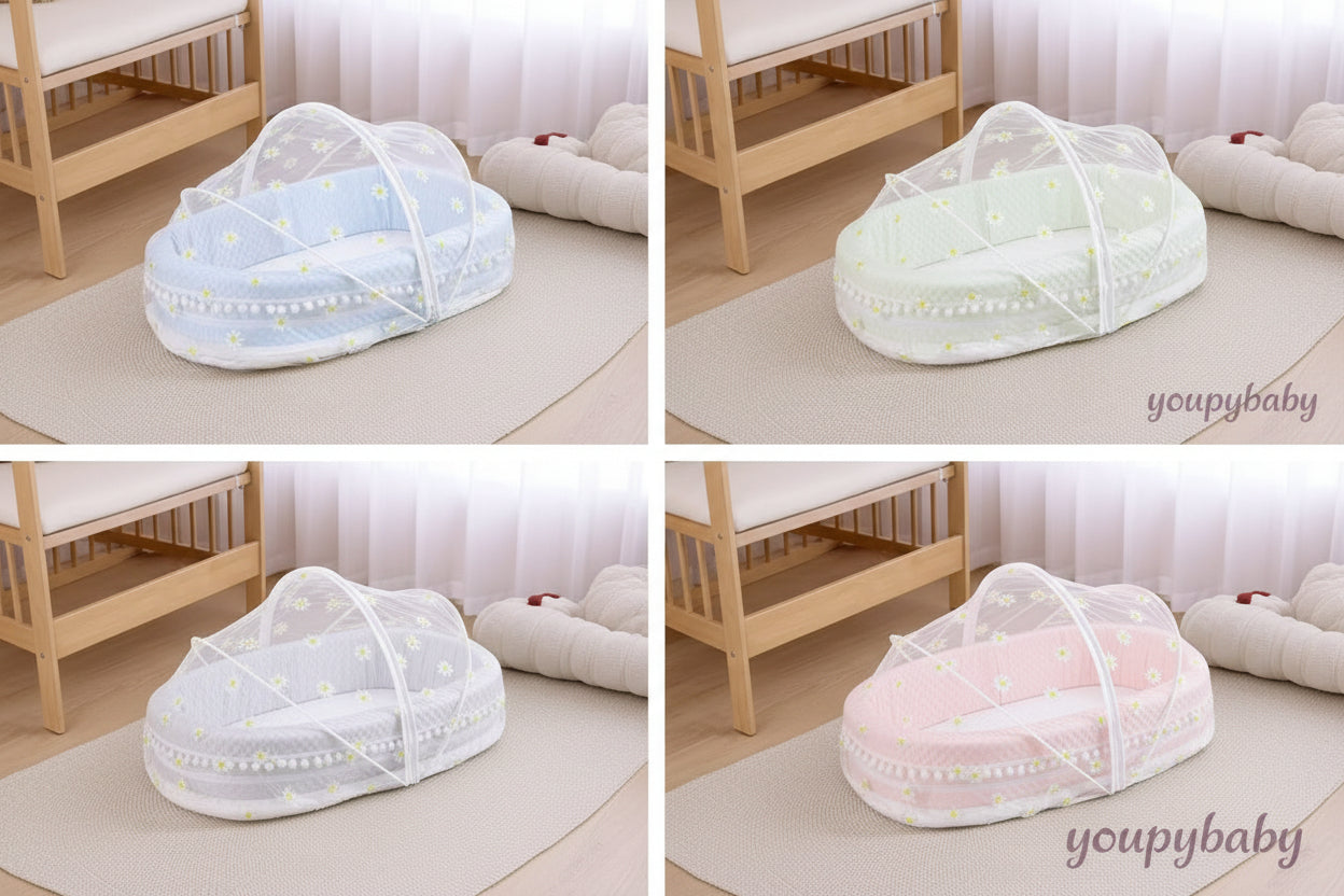 Lit avec moustiquaire