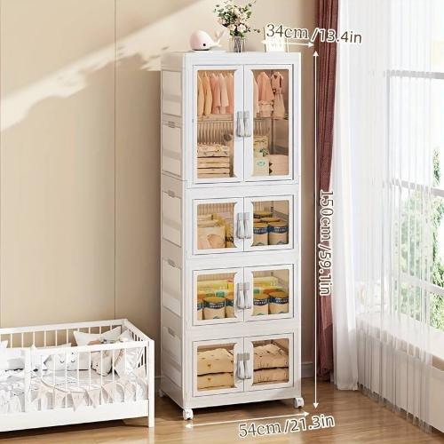 Armoire de rangement mobile et pliable