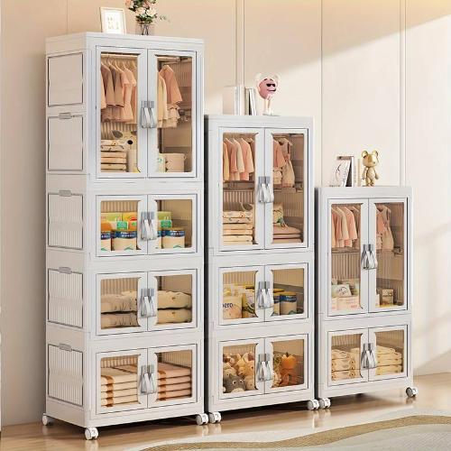 Armoire de rangement mobile et pliable