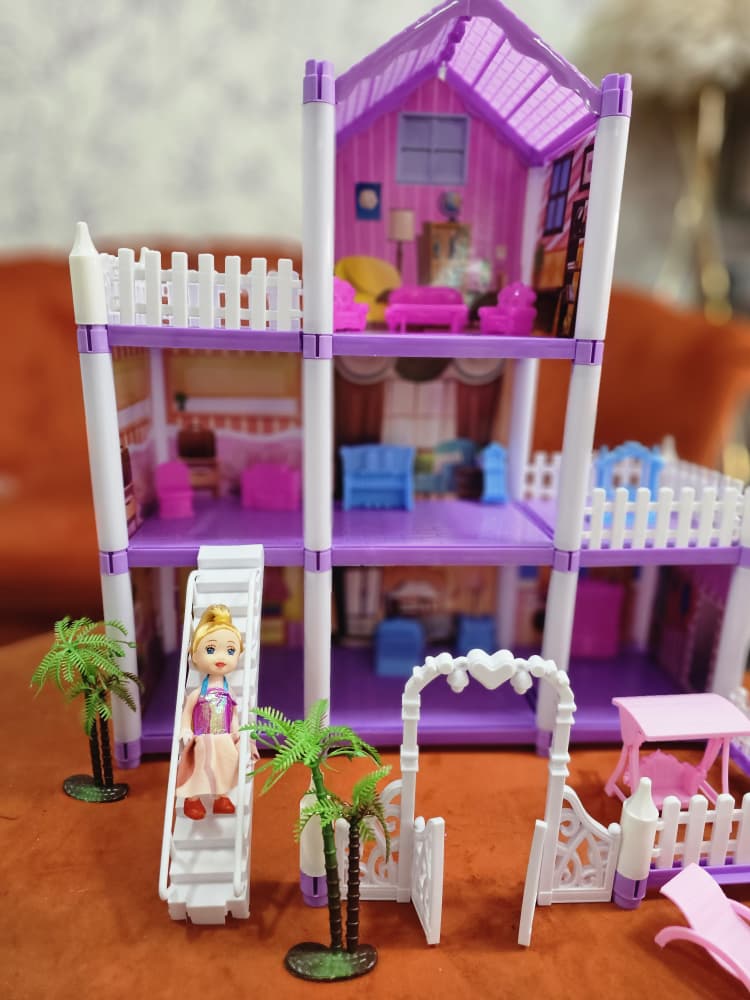 MAGNIFIQUE ENSEMBLE DE CONSTRUCTION DE MAISON DE POUPÉE 3+