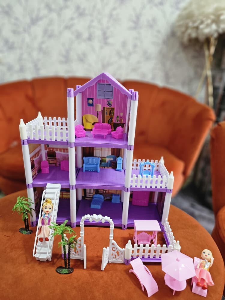 MAGNIFIQUE ENSEMBLE DE CONSTRUCTION DE MAISON DE POUPÉE 3+