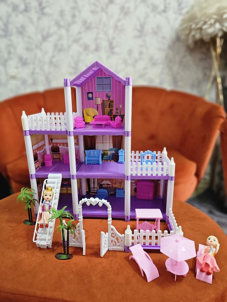 MAGNIFIQUE ENSEMBLE DE CONSTRUCTION DE MAISON DE POUPÉE 3+