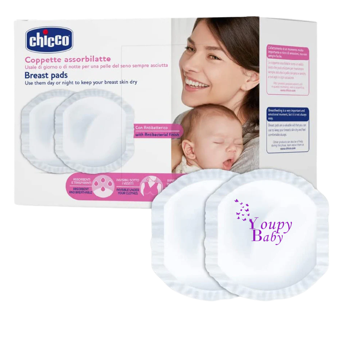 Coussinets d'allaitement antibactériens Chicco 30Pcs