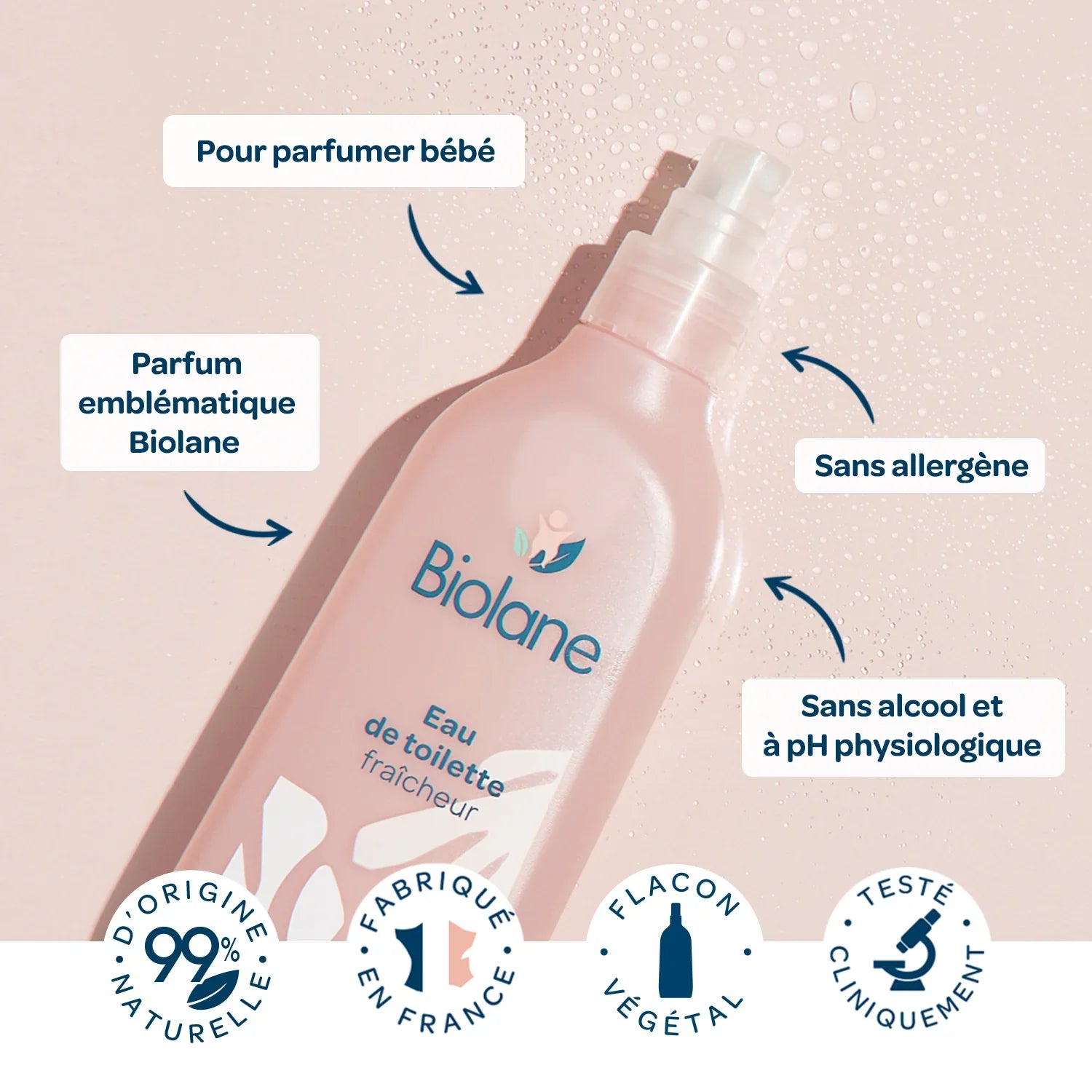 Eau de toilette biolane spray 200 ML